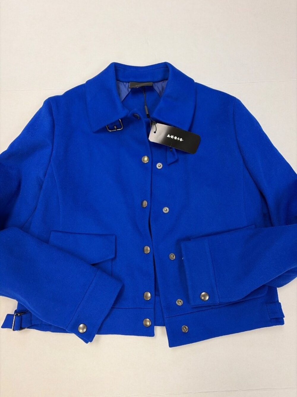 AKRIS Peer Wool Jacket Royal Blue Size 6
